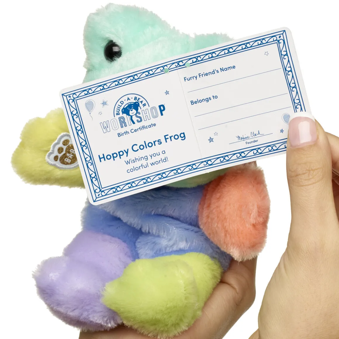 Build-A-Bear Mini Beans® Hoppy Colors Frog Stuffed Animal