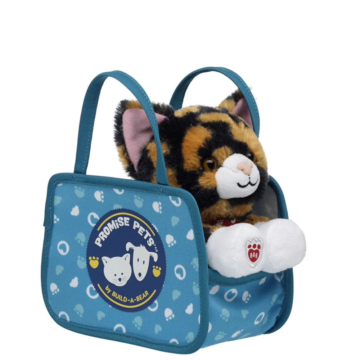 Build-A-Bear Mini Beans® Promise Pets™ Calico Stuffed Animal with Pet Carrier