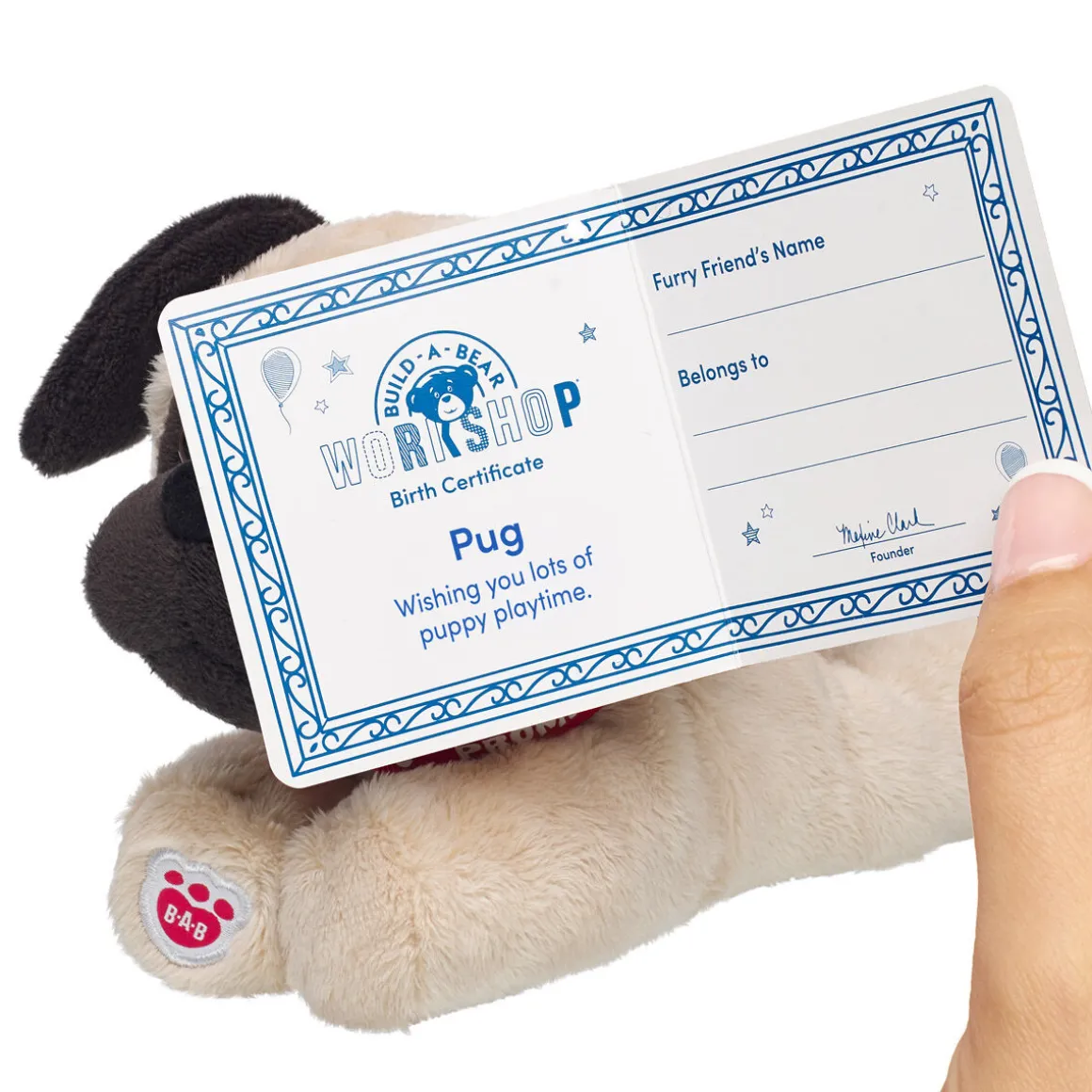 Build-A-Bear Mini Beans® Promise Pets™ Pug Stuffed Animal