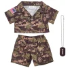 Green Digital Camo Uniform with USA Flag