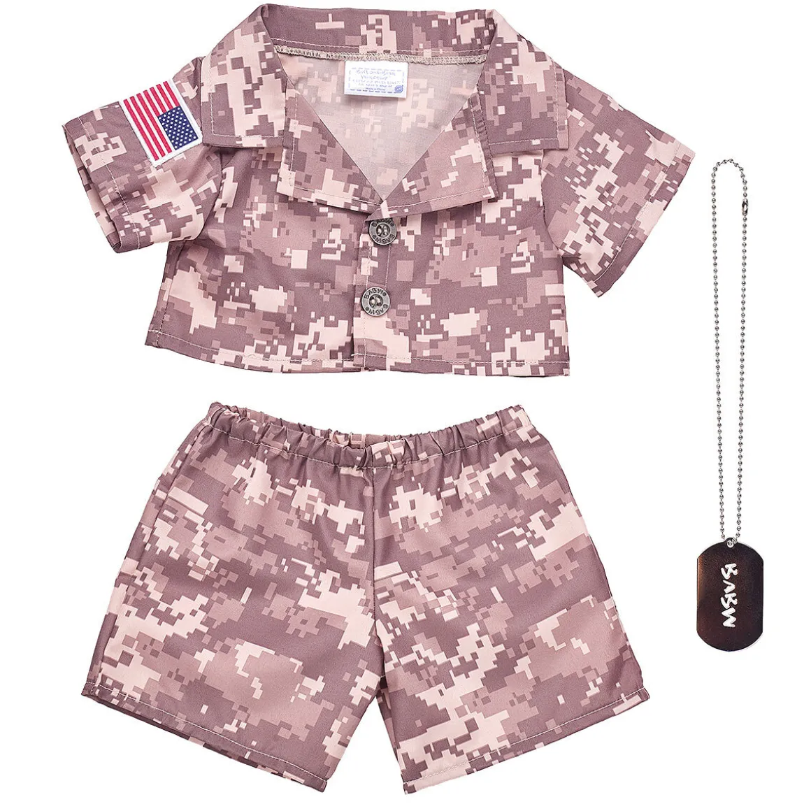 Khaki Digital Camo Uniform with USA Flag