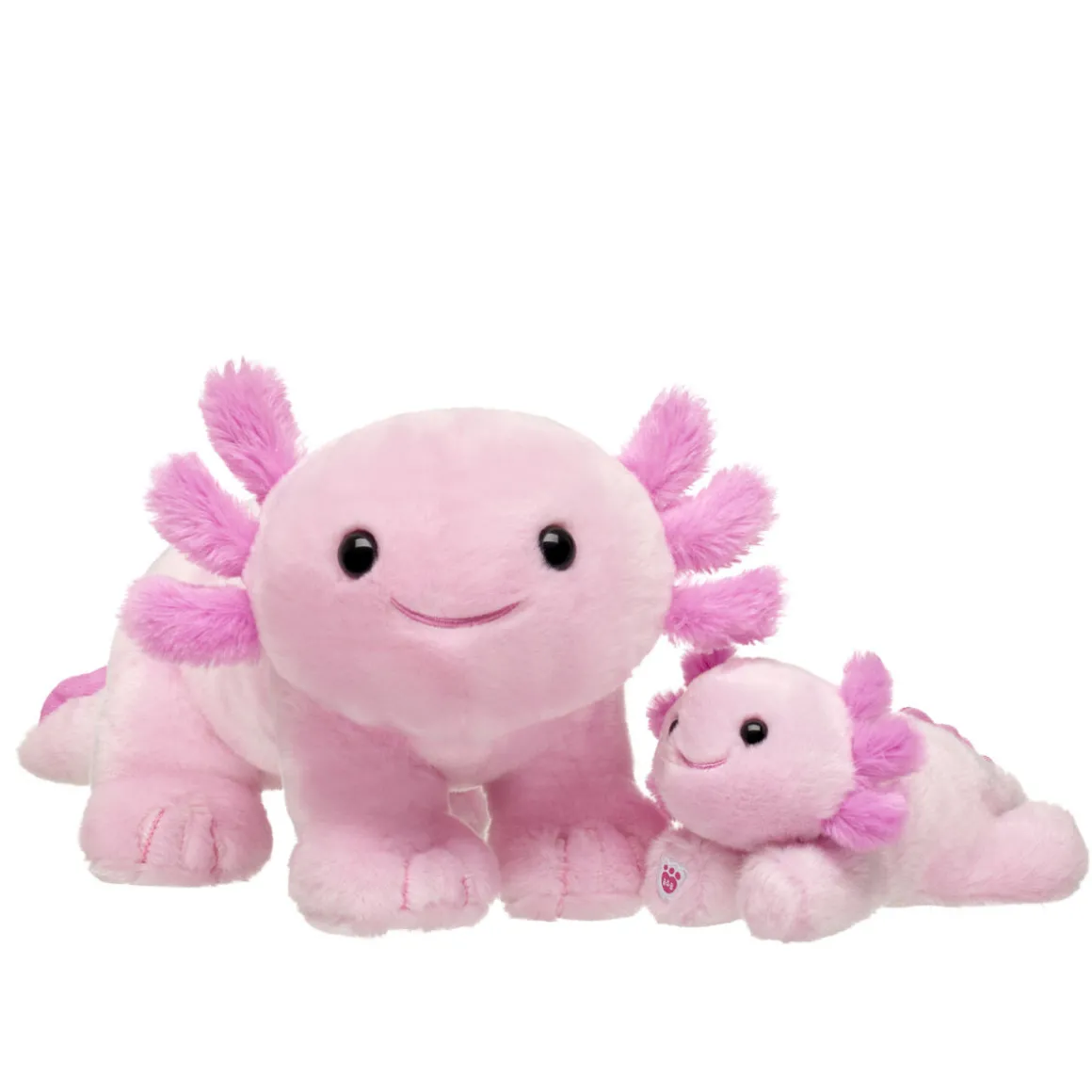 Pink Axolotl Stuffed Animal & Build-A-Bear Mini Beans® Gift Set