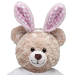 Pink Gingham Bunny Ears Headband